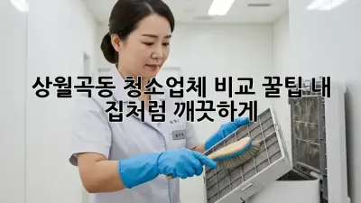상월곡동 청소업체 비교 꿀팁🍯: 내 집처럼 깨끗하게!