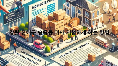 창원 진해구 송죽동 이사, 저렴하게 하는 방법!